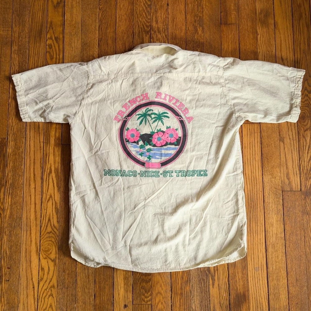 Vintage French Riviera France Lightweight Polo Shirt